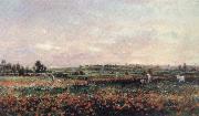 Charles Francois Daubigny Poppy Field oil painting reproduction